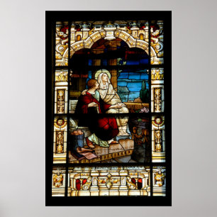 stain glass window poster