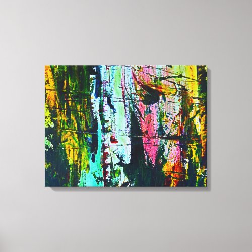 Stained Galass effect modern abstract art painting Canvas Print