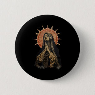 Stained Gl Prayer Faith  Button