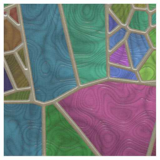 Stained Glass 9 Custom Fabric Zazzle