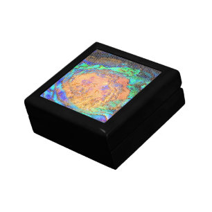 Stained Glass Abalone Shell Abstract Mosaic Gift Box