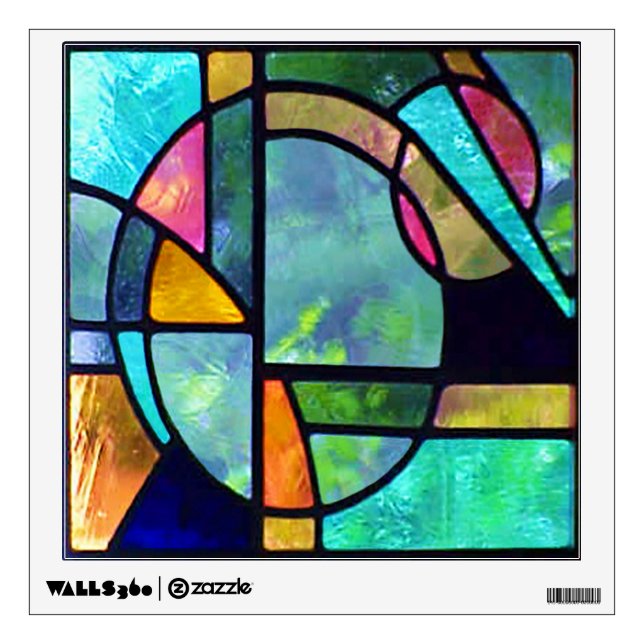 Stained Glass Abstract 1 Wall Decal (Front)