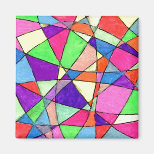 "Stained Glass" Abstract Art Magnet
