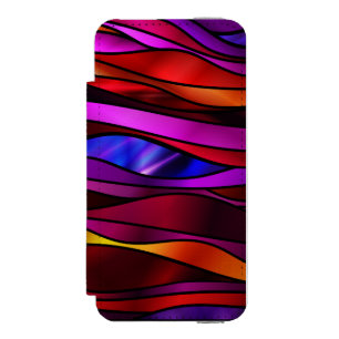 Stained Glass Abstract Wallet Case For iPhone SE/5/5s