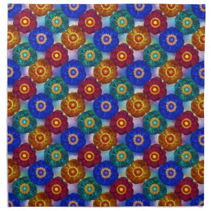 Stained Glass Abstract Red Green Blue Orange Cloth Napkin