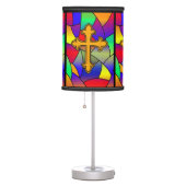 Stained Glass and Cross Table Lamp (Right)