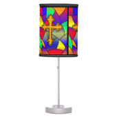 Stained Glass and Cross   Table Lamp (Front)