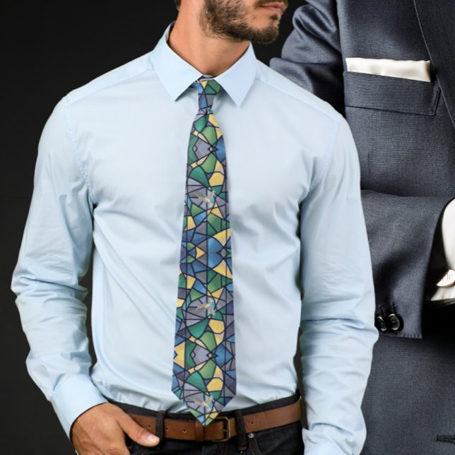 Stained glass and dove classic neck tie (Creator Uploaded)