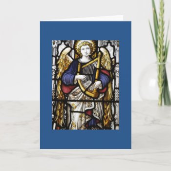 Stained Glass Angel Blank Card by saintlyimages at Zazzle
