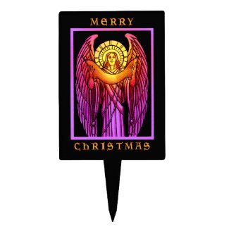 Stained Glass Angel Cake Topper