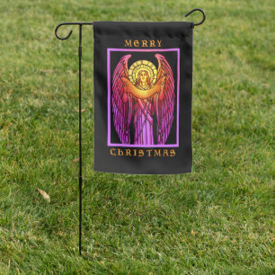 Stained Glass Angel Garden Flag