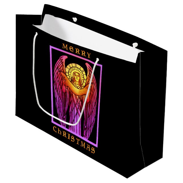 Stained Glass Angel Gift Bag (Front Angled)
