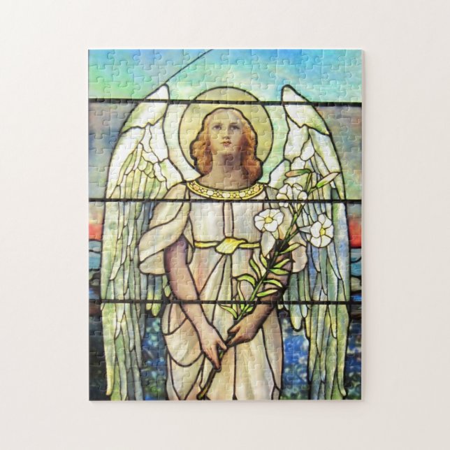 Stained Glass Angel Jigsaw Puzzle (Vertical)