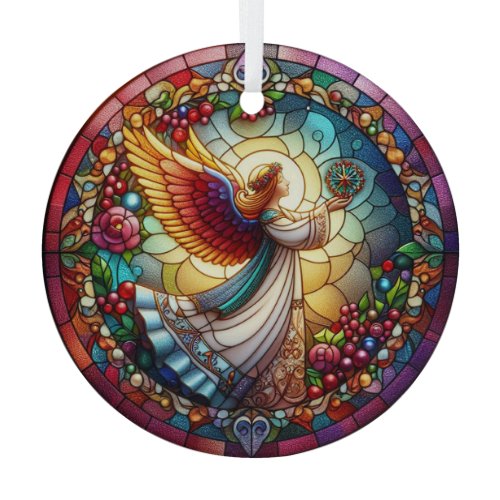 Stained Glass Angel Ornament
