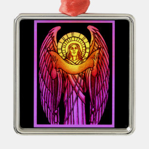 Stained Glass Angel Ornament