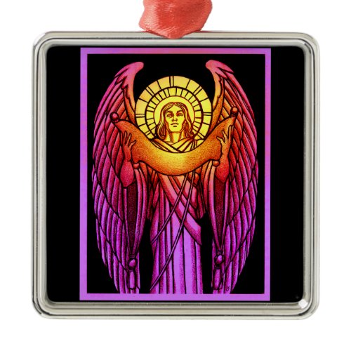 Stained Glass Angel Ornament