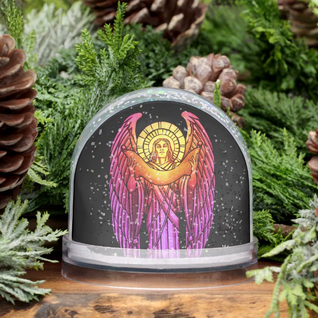 Stained Glass Angel  Snow Globe (Winter)