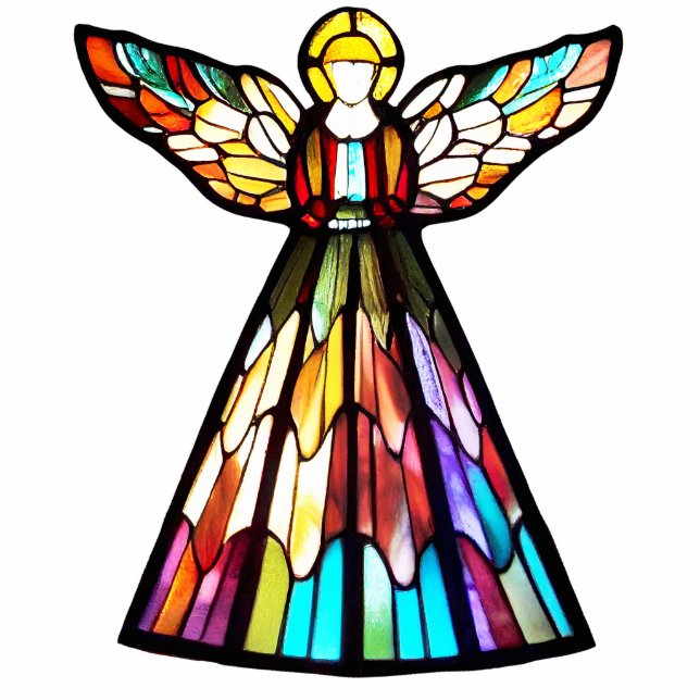 Stained Glass Angel Statue (Front)