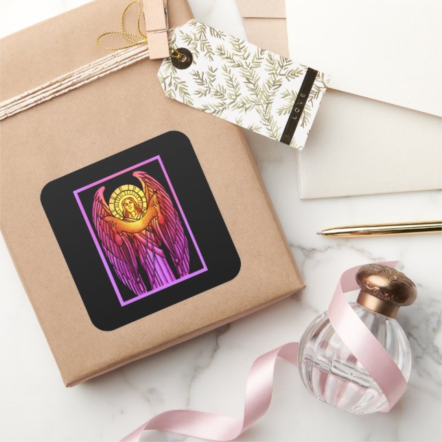 Stained Glass Angel Sticker (Gifting)