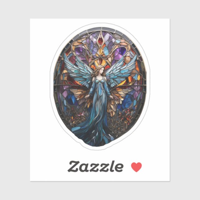 Stained Glass Angel Sticker (Sheet)