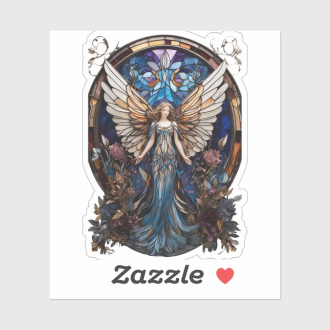 Stained Glass Angel Sticker (Sheet)