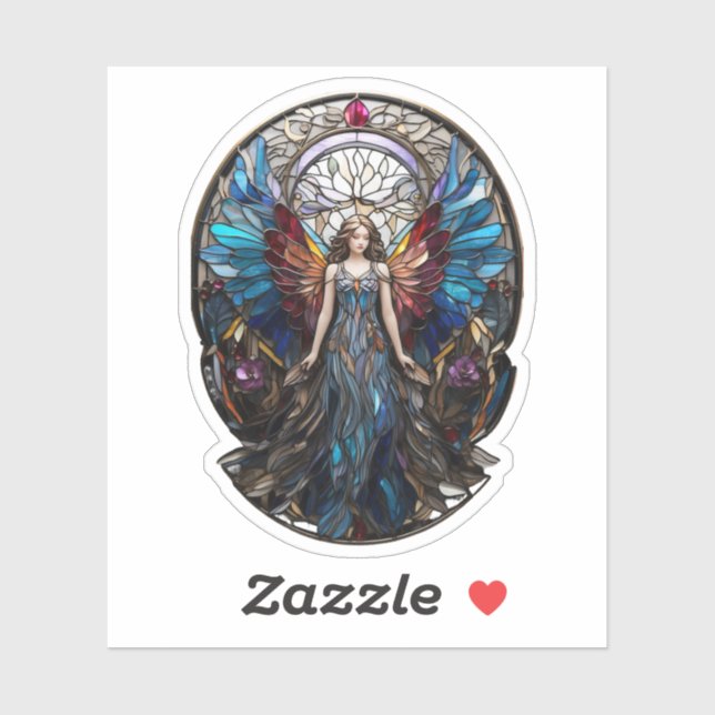 Stained Glass Angel Sticker (Sheet)