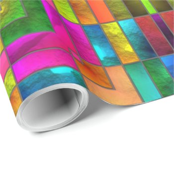 Stained Glass Art 4 Wrapping Paper by Ronspassionfordesign at Zazzle
