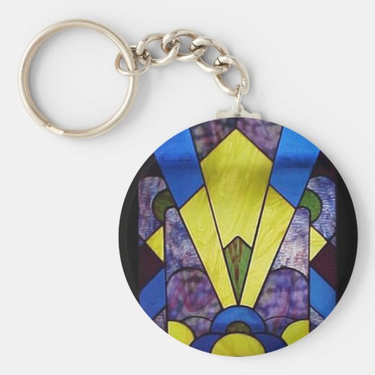 Stained Glass_Art Deco Key Chain