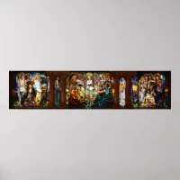 Stained Glass Art Nouveau by Louis Comfort Tiffany Poster