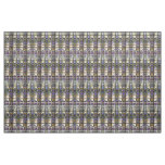 Stained Glass Art Nouveau Clematis Flowers Fabric