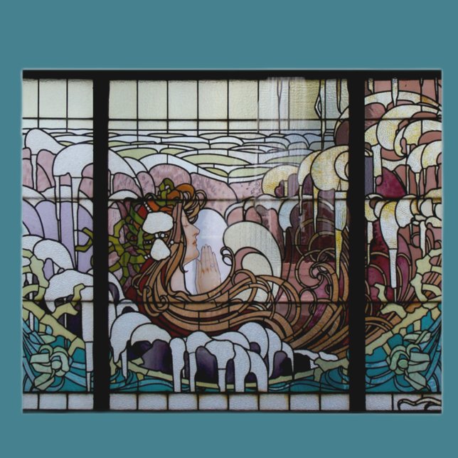Stained Glass Art Nouveau Sea Scene Postcard (Creator Uploaded)