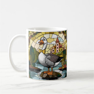 Stained Glass Art, Silly Goose Stained Glass Coffee Mug