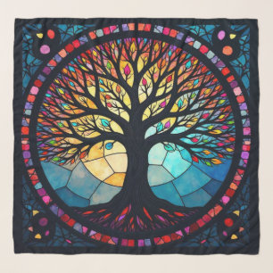 Stained Glass Art, Tree of Life Stained Glass Scarf
