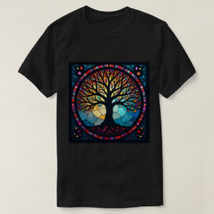 Stained Glass Art, Tree of Life Stained Glass T-Shirt