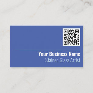 Stained Glass Artist QR Code Business Card