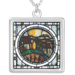 Stained-Glass Autumn Necklace