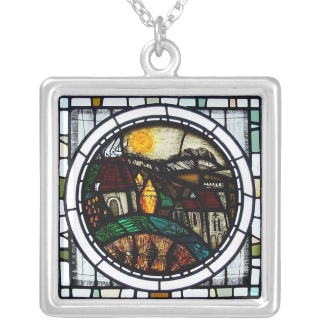 Stained-Glass Autumn Necklace (Front)
