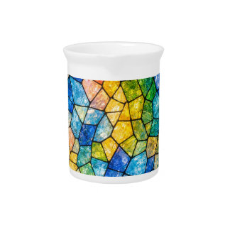 Stained glass beverage pitcher