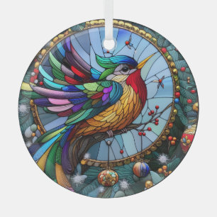 Stained Glass Bird Ornament
