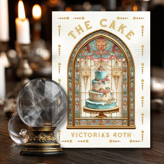 Stained Glass Birthday Party Cake Tarot Card (Creator Uploaded)