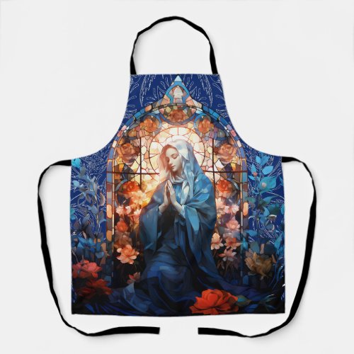 Stained Glass Blessed Virgin Mary Apron