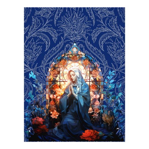 Stained Glass Blessed Virgin Mary Photo Print