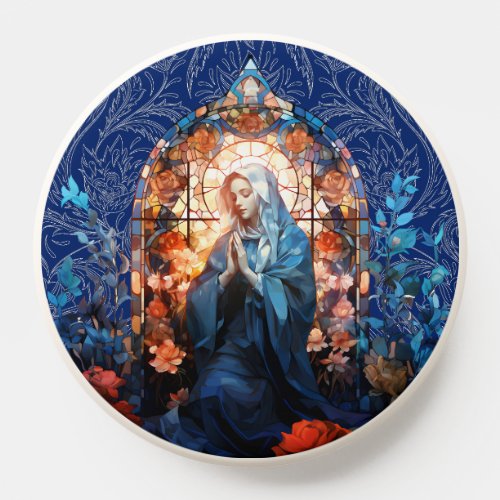 Stained Glass Blessed Virgin Mary PopSocket