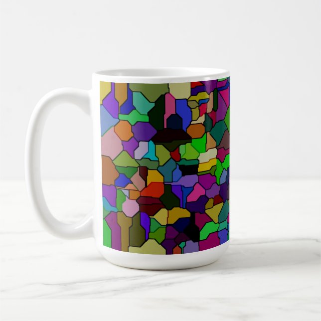 Stained Glass Block Tile 15oz Mug (Left)