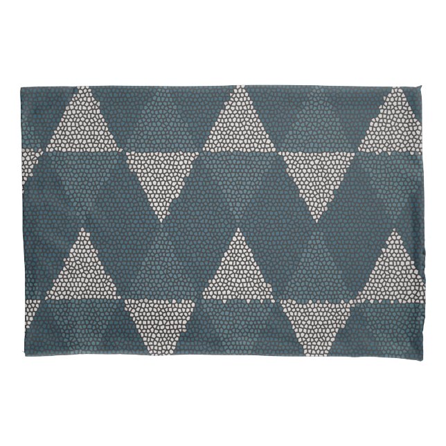 Stained Glass Blue Diamond Pillow Case (Front)