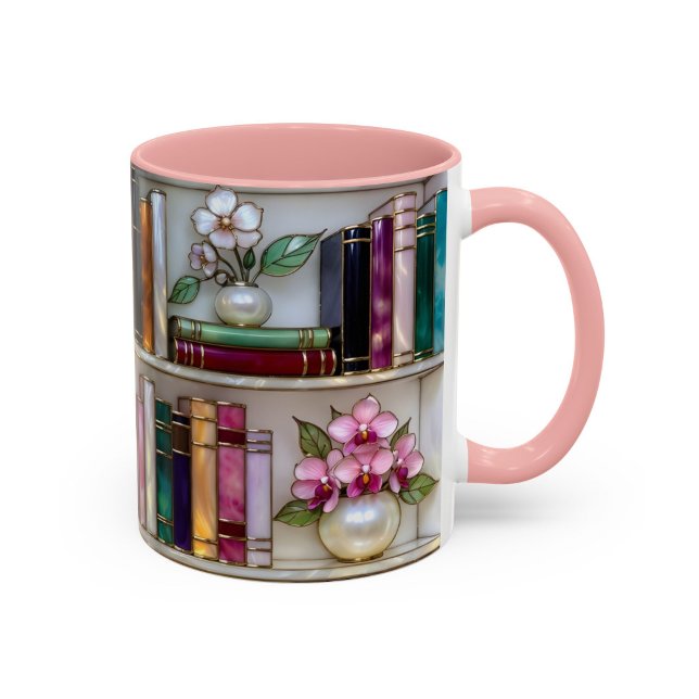 Stained Glass Bookshelf Mug | Book Lover Gift (Creator Uploaded)