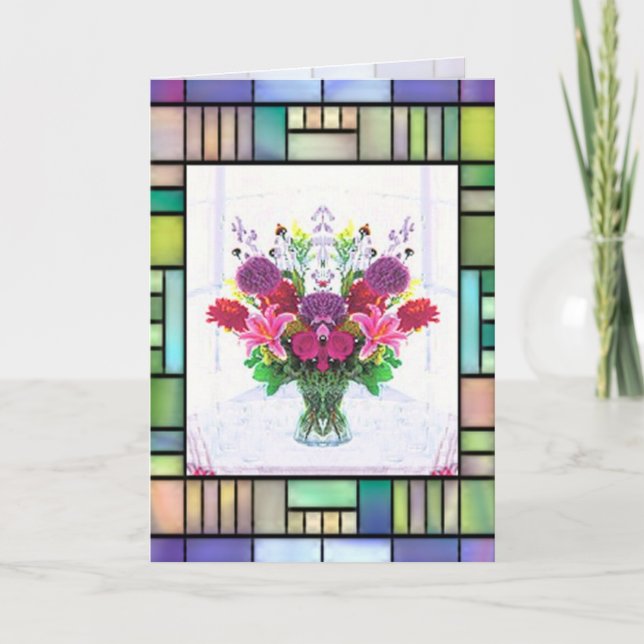 Stained Glass Bouquet Card (Front)