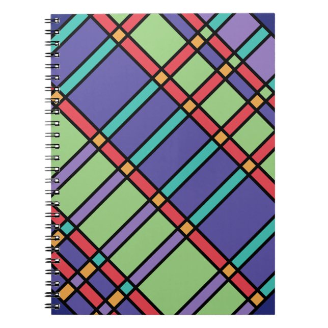 Stained Glass Bright Colors Notebook (Front)