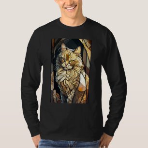 Stained Glass Buff Cat T-Shirt