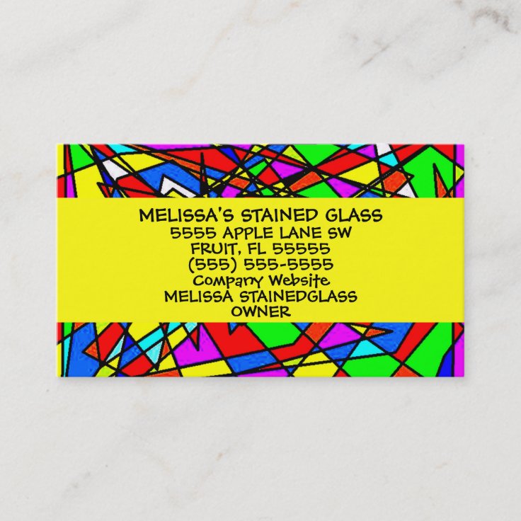 Stained Glass Business Card Zazzle